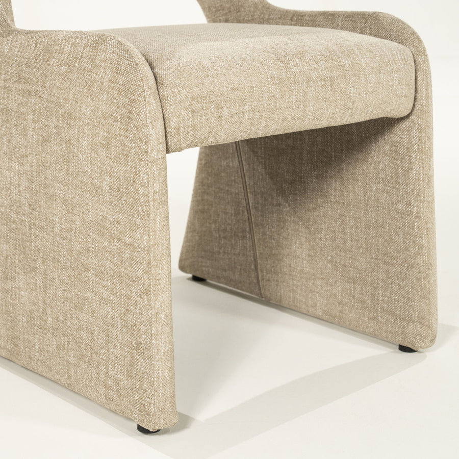 Stoel Odette – stof & metaal taupe serene