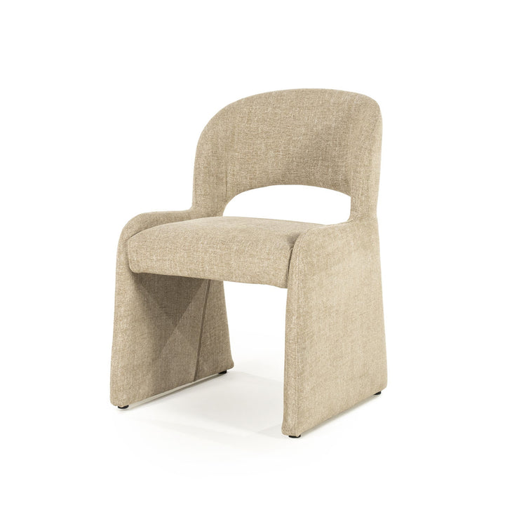 Stoel Odette – stof & metaal taupe serene