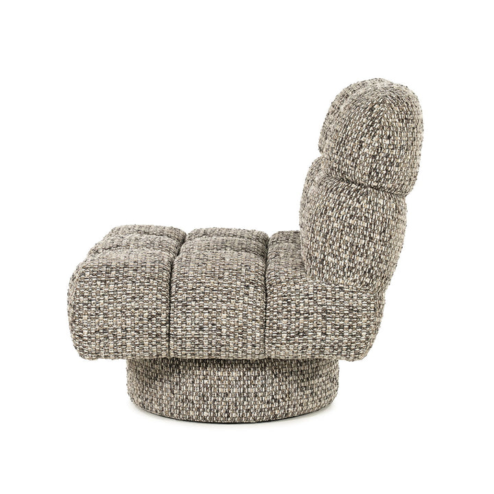 Fauteuil Fenna – stof & hout taupe vive