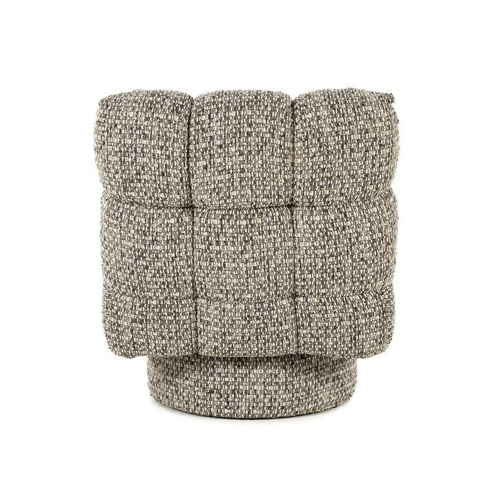 Fauteuil Fenna – stof & hout taupe vive