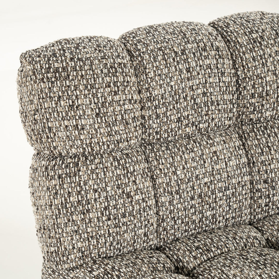 Fauteuil Fenna – stof & hout taupe vive