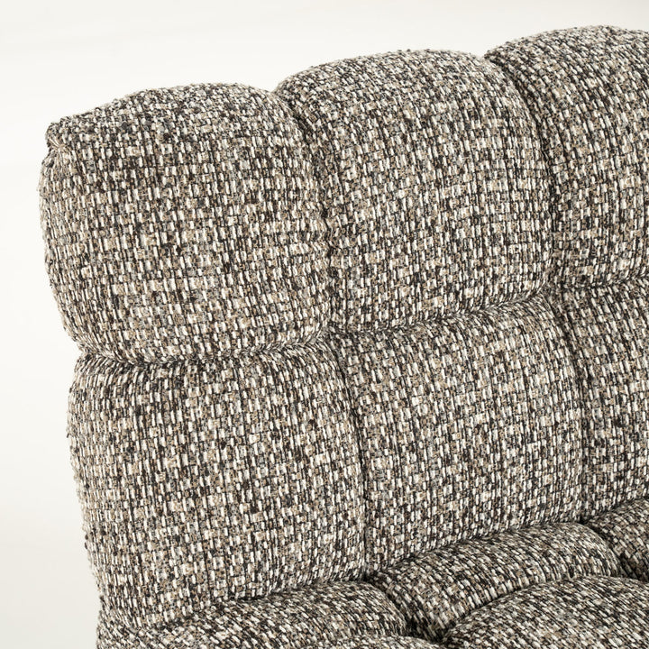Fauteuil Fenna – stof & hout taupe vive