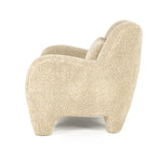 Fauteuil Shaun – stof & hout taupe sheep