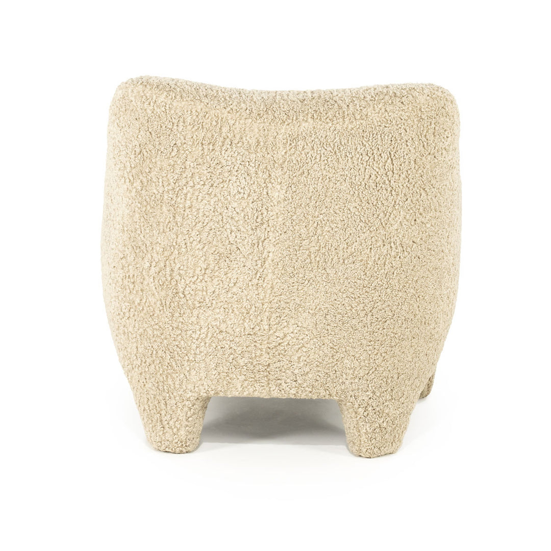 Fauteuil Shaun – stof & hout taupe sheep
