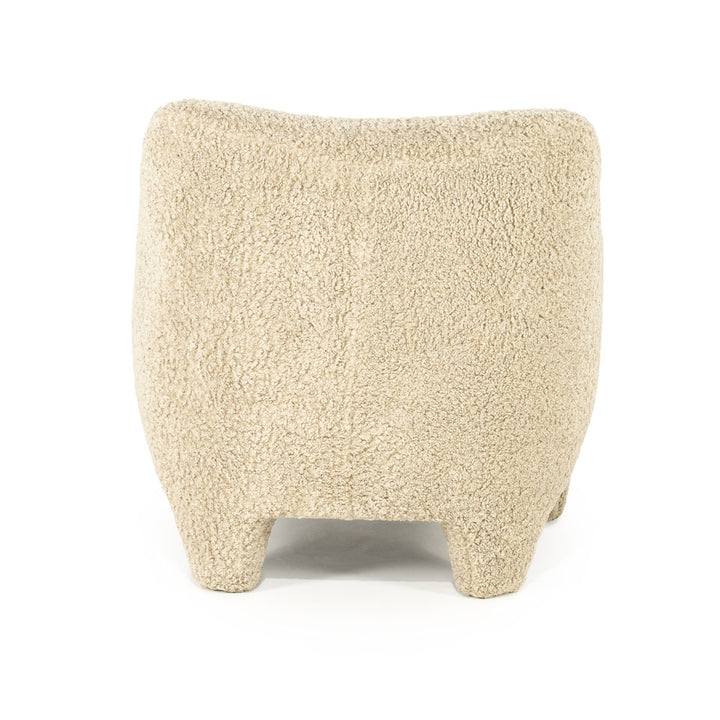 Fauteuil Shaun – stof & hout taupe sheep