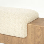 Bankje George – stof & hout beige flou