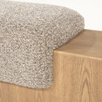 Bankje George – stof & hout taupe flou