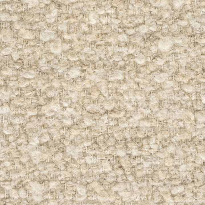 Poef George – stof & hout beige flou