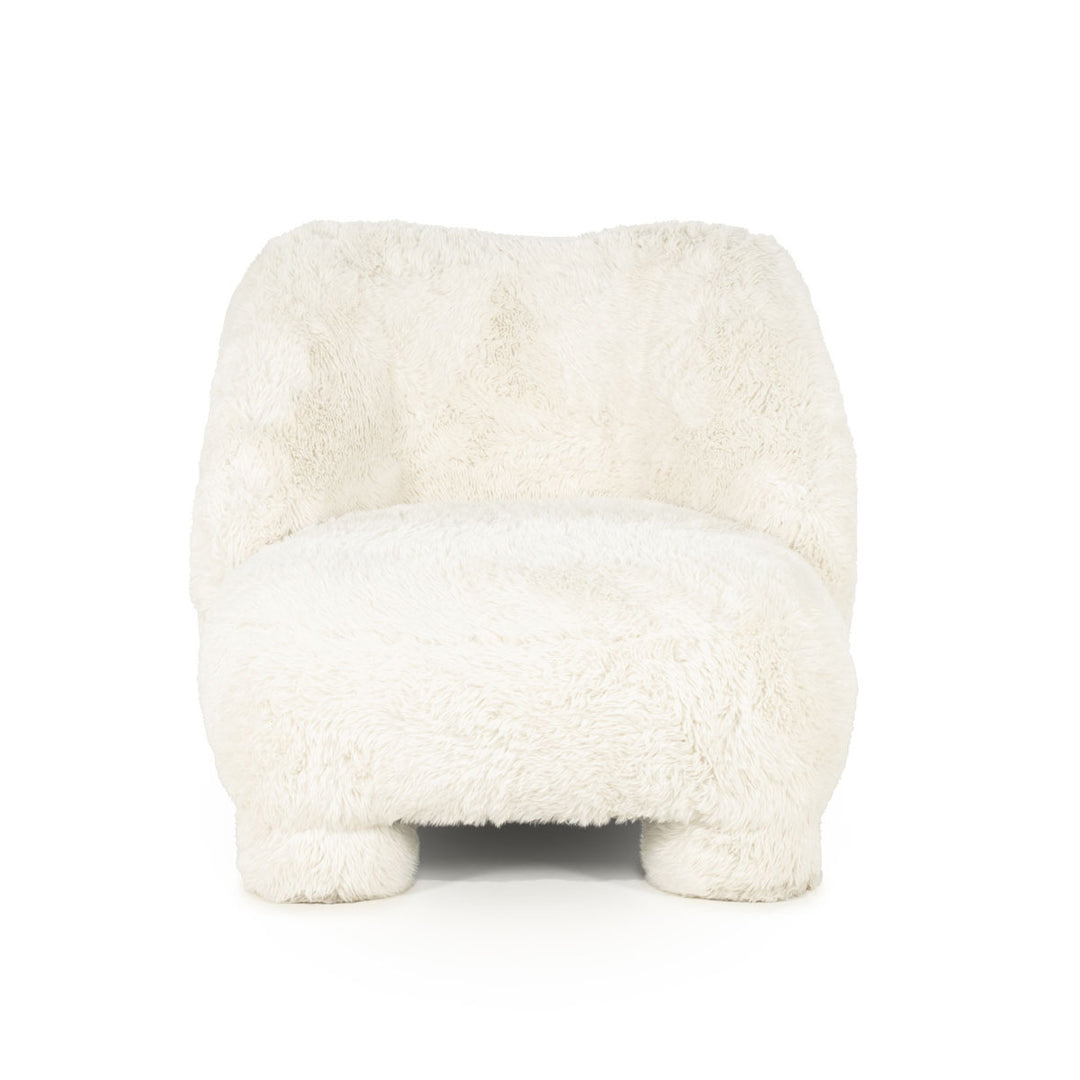 Fauteuil Samson – stof & hout beige doodle