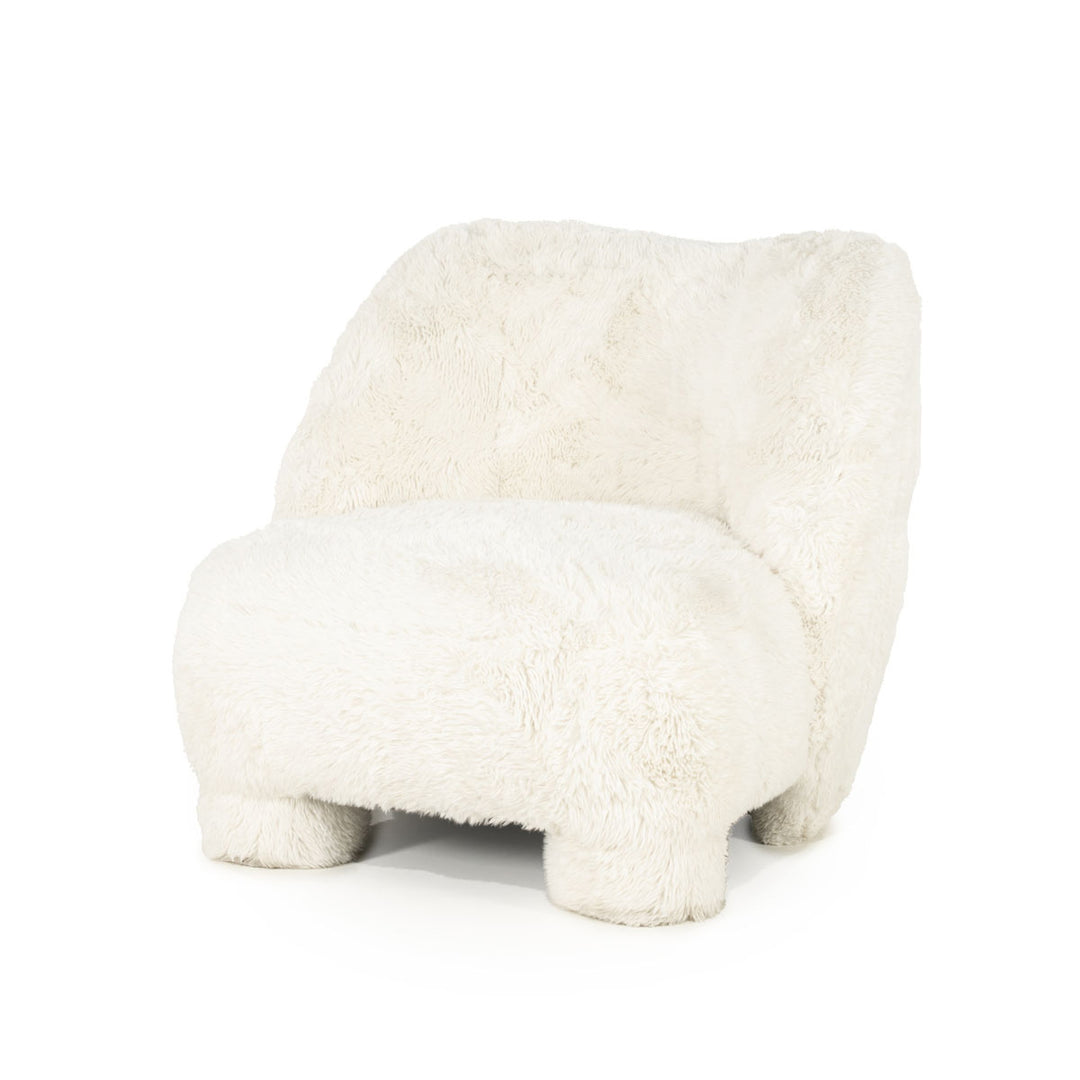 Fauteuil Samson – stof & hout beige doodle