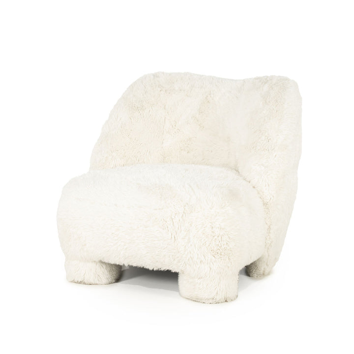 Fauteuil Samson – stof & hout beige doodle