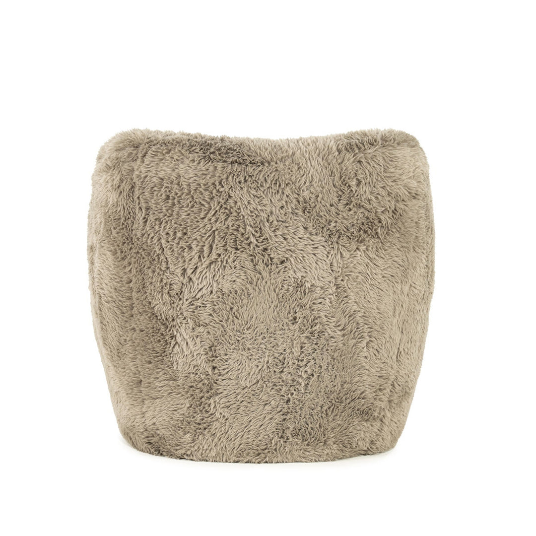 Fauteuil Samson – stof & hout taupe doodle