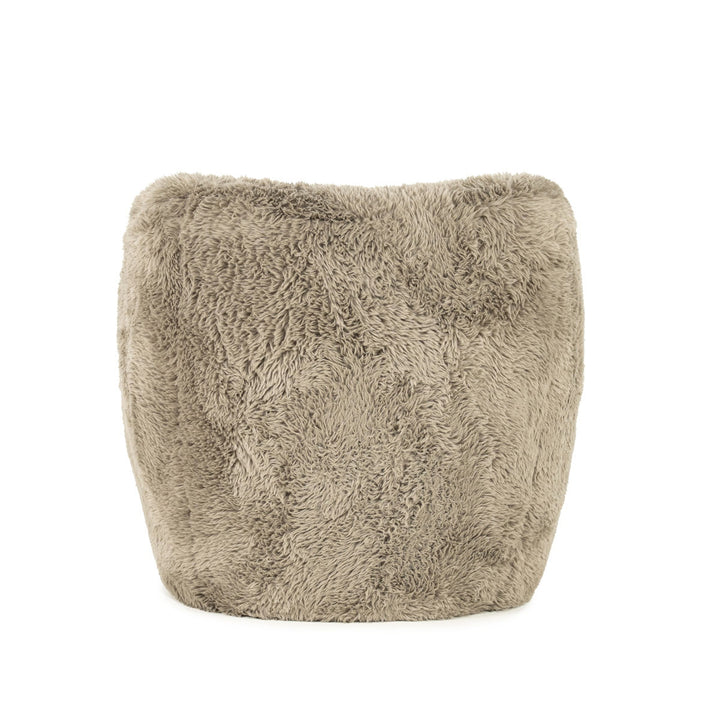 Fauteuil Samson – stof & hout taupe doodle