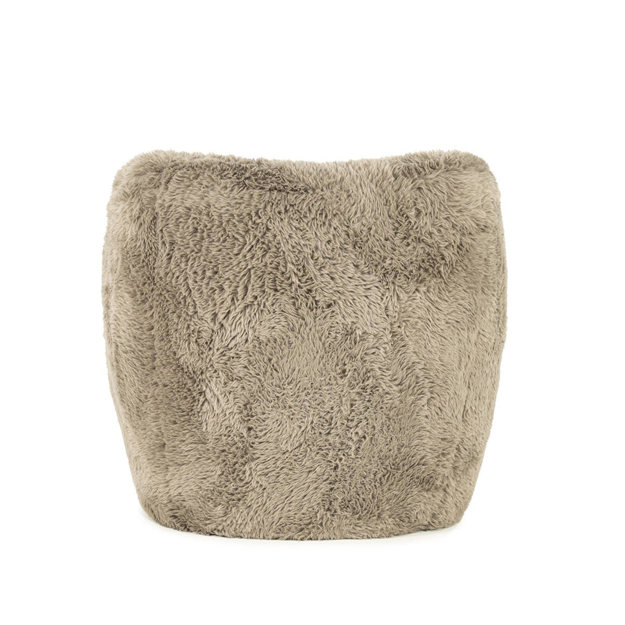 Fauteuil Samson – stof & hout taupe doodle