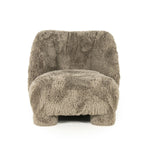 Fauteuil Samson – stof & hout taupe doodle