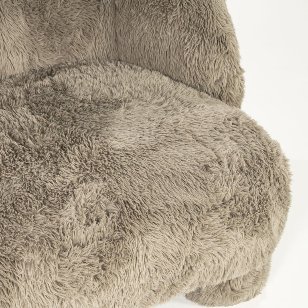 Fauteuil Samson – stof & hout taupe doodle