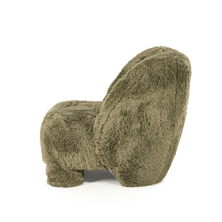 Fauteuil Samson – stof & hout groen doodle