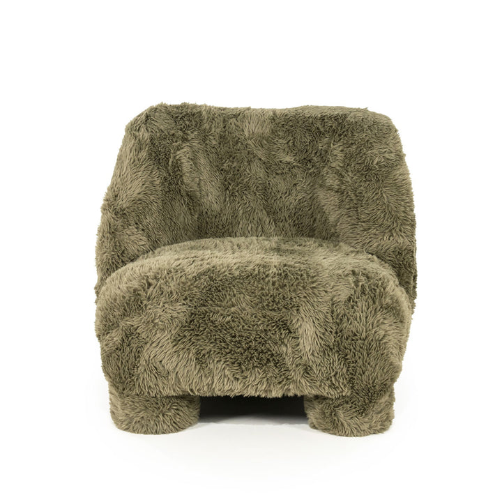 Fauteuil Samson – stof & hout groen doodle
