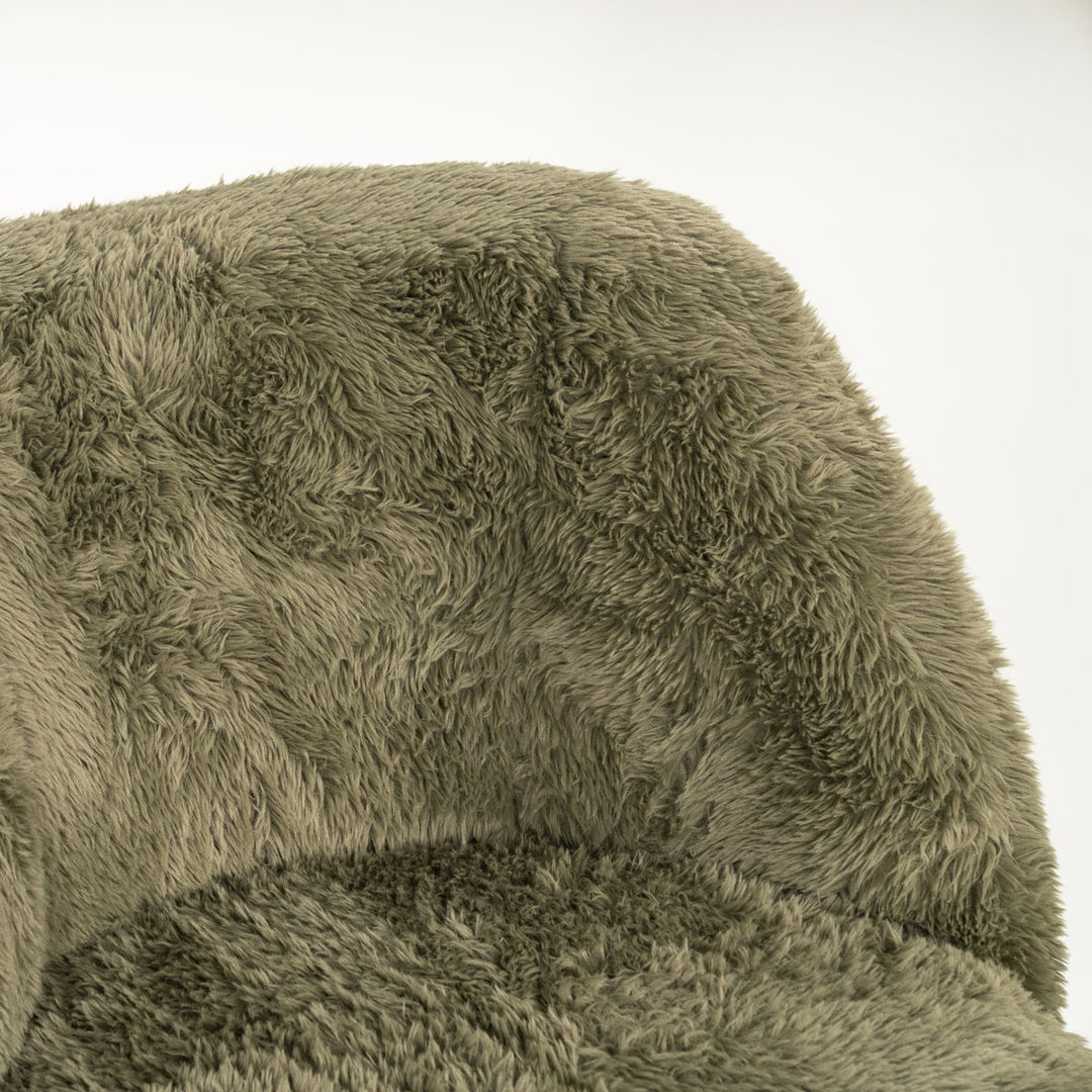 Fauteuil Samson – stof & hout groen doodle