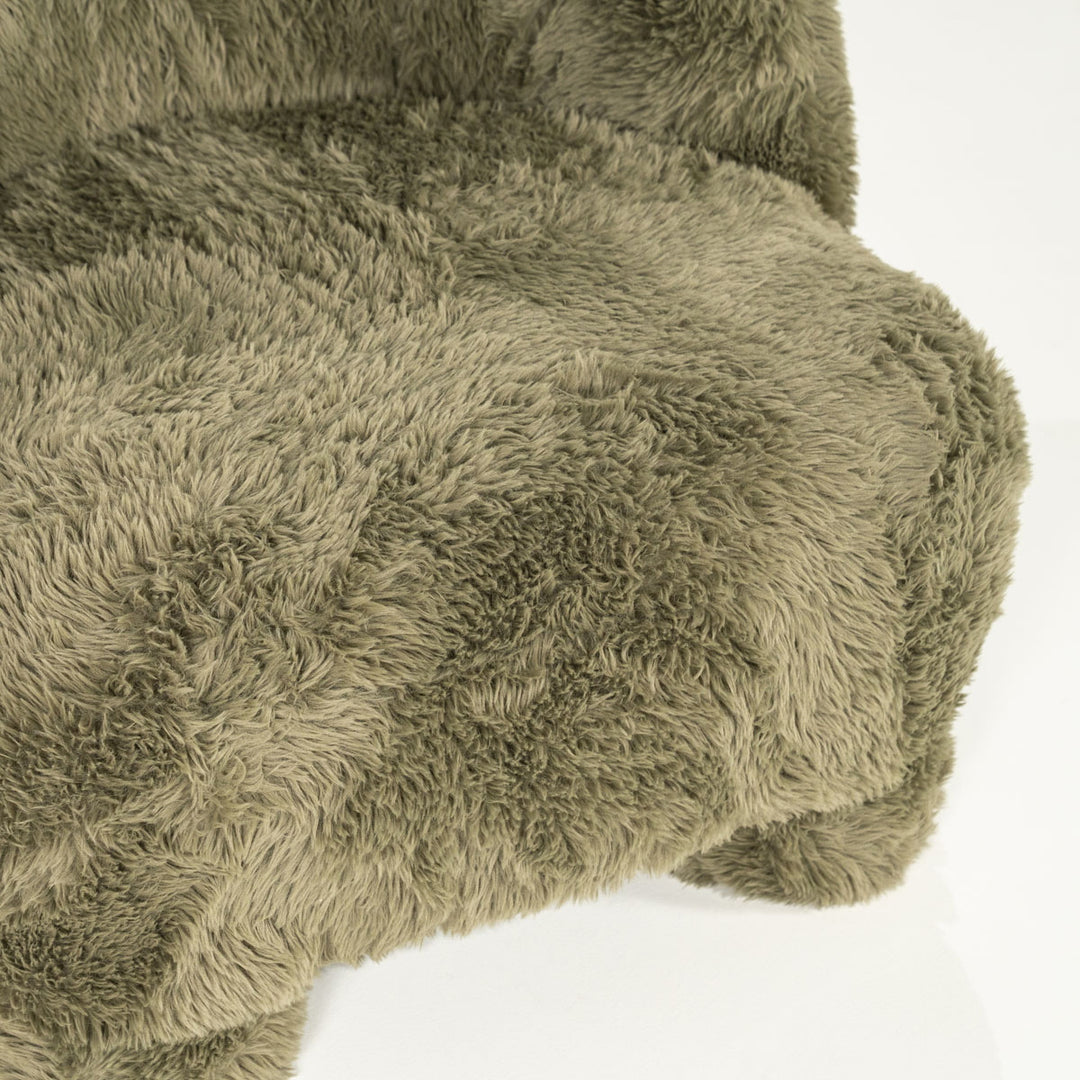 Fauteuil Samson – stof & hout groen doodle