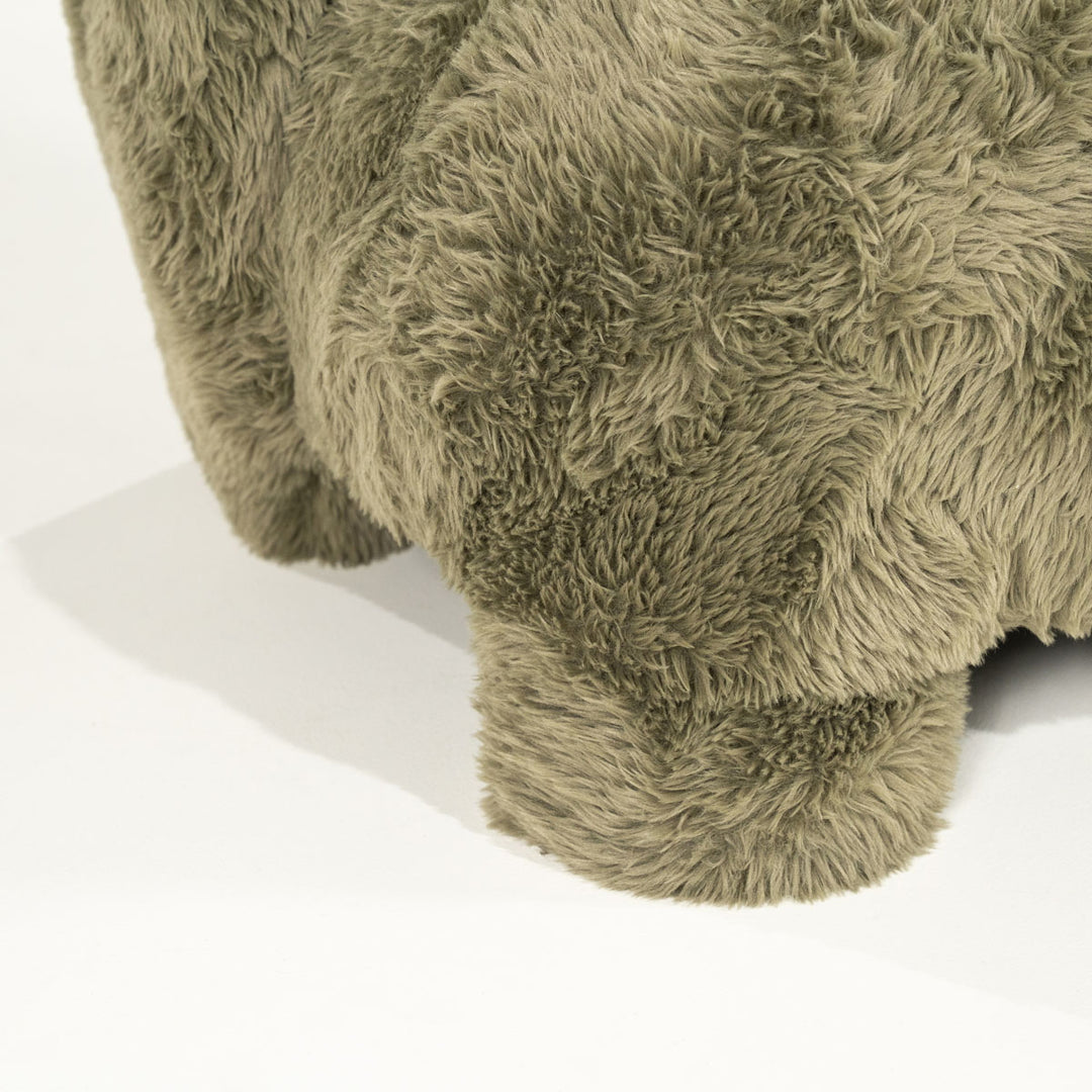 Fauteuil Samson – stof & hout groen doodle