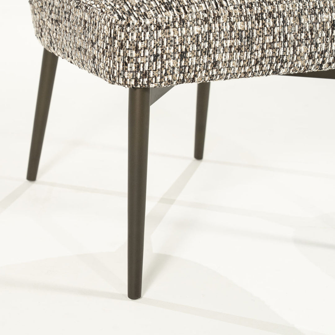 Stoel Tobias – stof & ijzer taupe vive