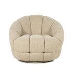 Fauteuil Tina – stof & hout beige flou