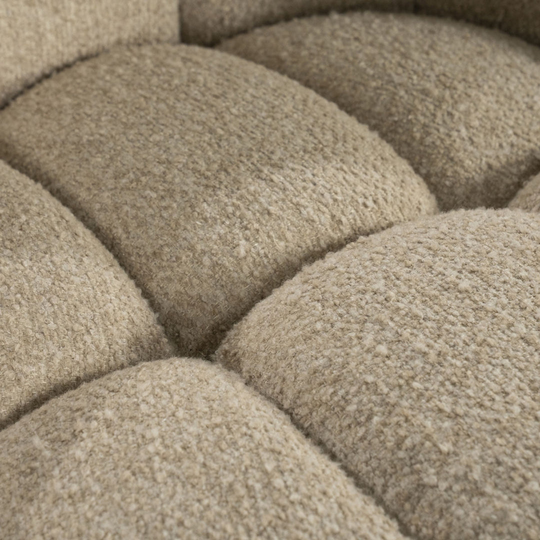 Fauteuil Tina – stof & hout beige flou