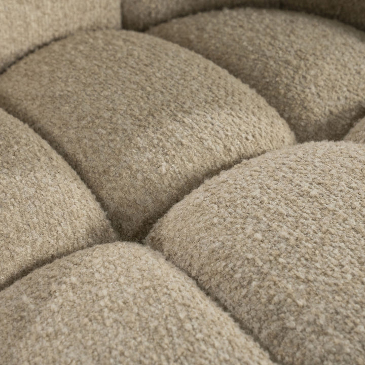 Fauteuil Tina – stof & hout beige flou