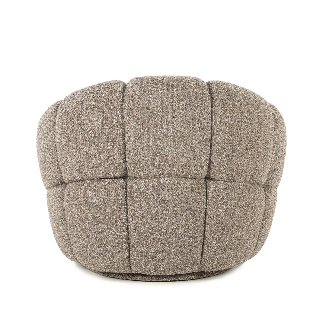 Fauteuil Tina – stof & hout taupe flou