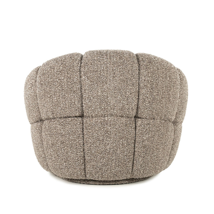 Fauteuil Tina – stof & hout taupe flou