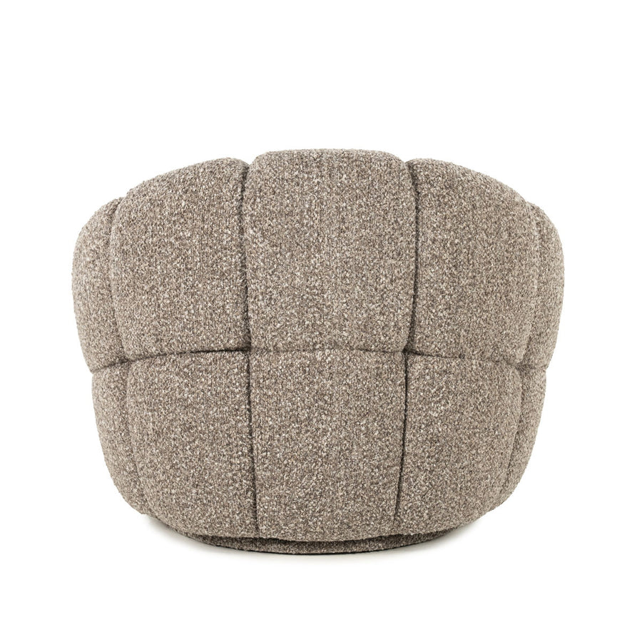 Fauteuil Tina – stof & hout taupe flou