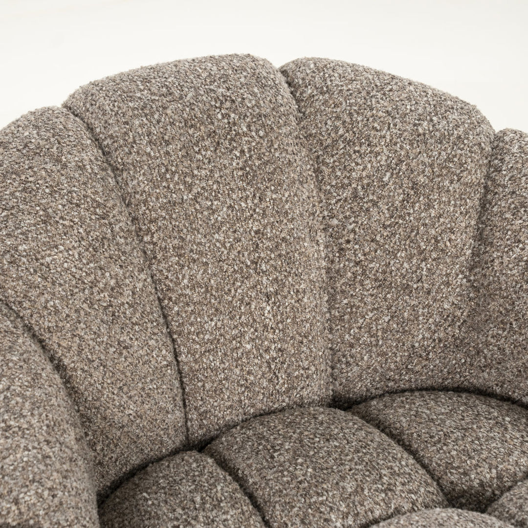 Fauteuil Tina – stof & hout taupe flou