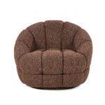 Fauteuil Tina – stof & hout rood flou
