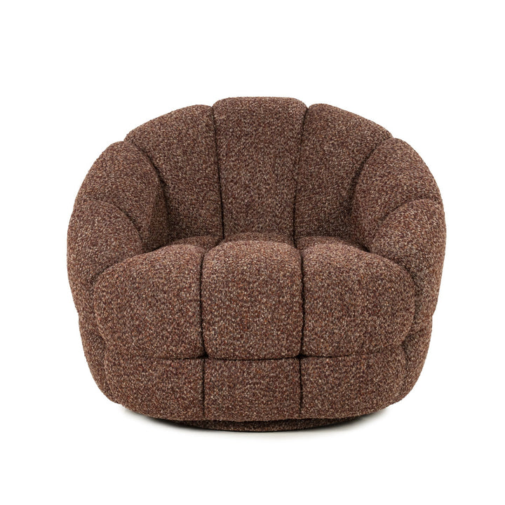 Fauteuil Tina – stof & hout rood flou