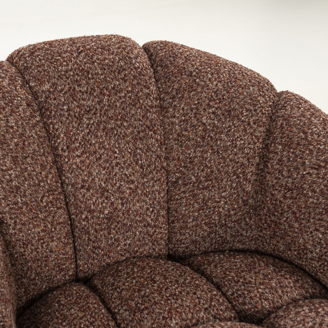 Fauteuil Tina – stof & hout rood flou