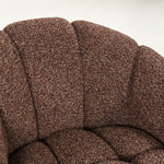 Fauteuil Tina – stof & hout rood flou