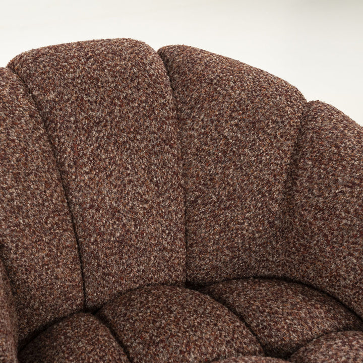 Fauteuil Tina – stof & hout rood flou