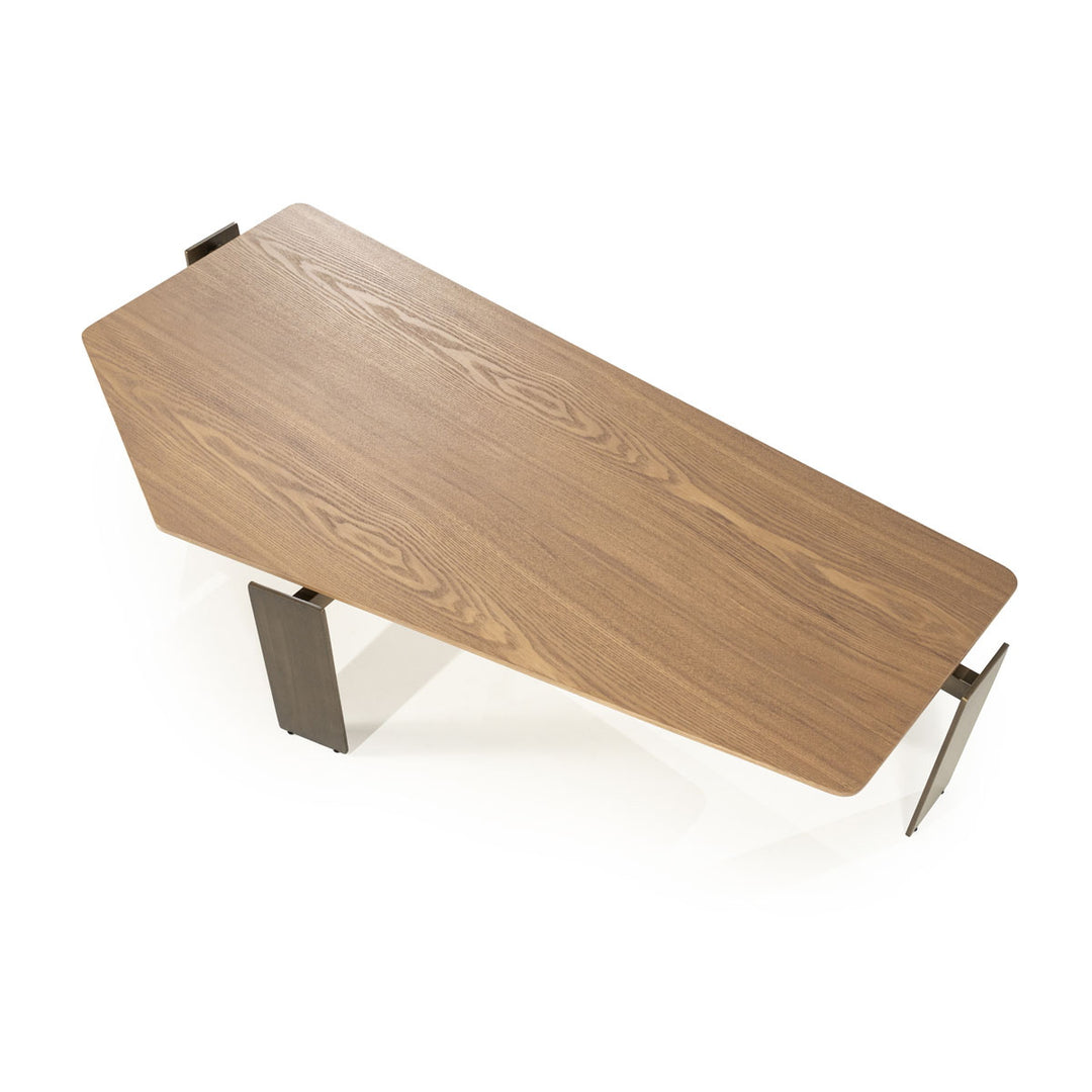 Salontafel Robert – essenhout & ijzer bruin