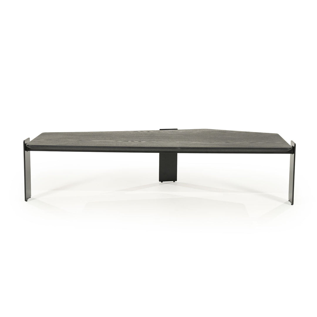 Salontafel Robert – essenhout & ijzer zwart