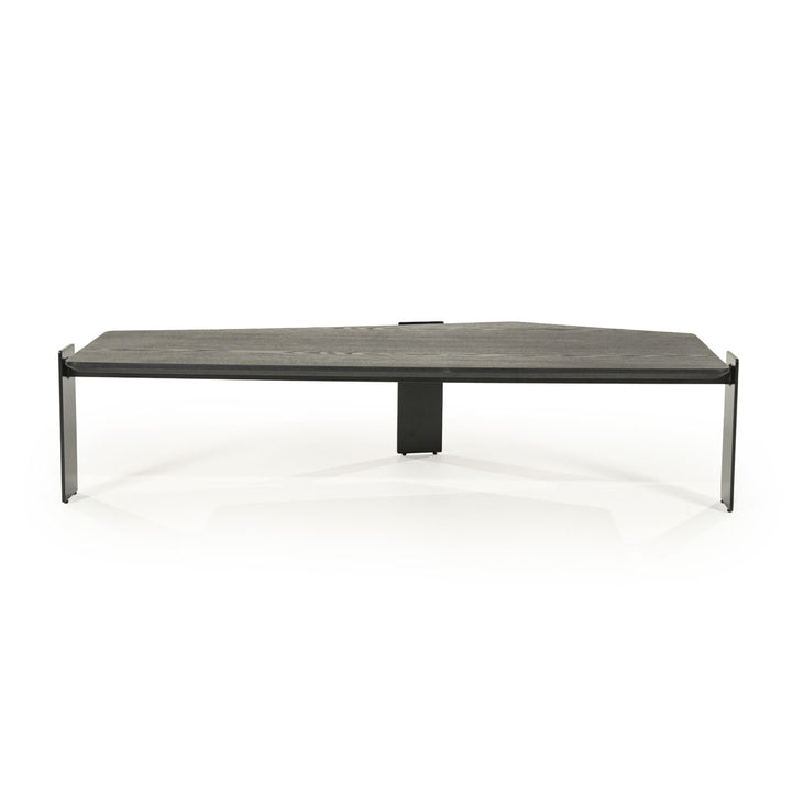 Salontafel Robert – essenhout & ijzer zwart