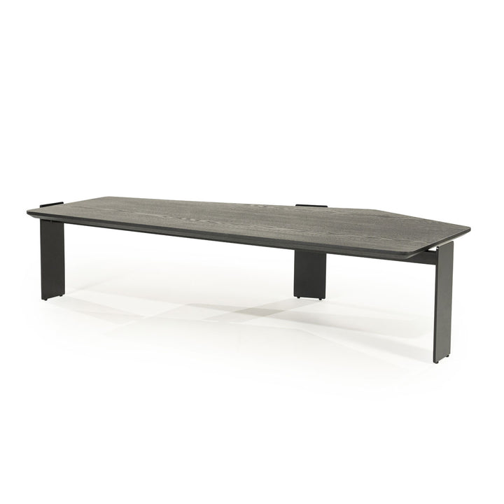 Salontafel Robert – essenhout & ijzer zwart