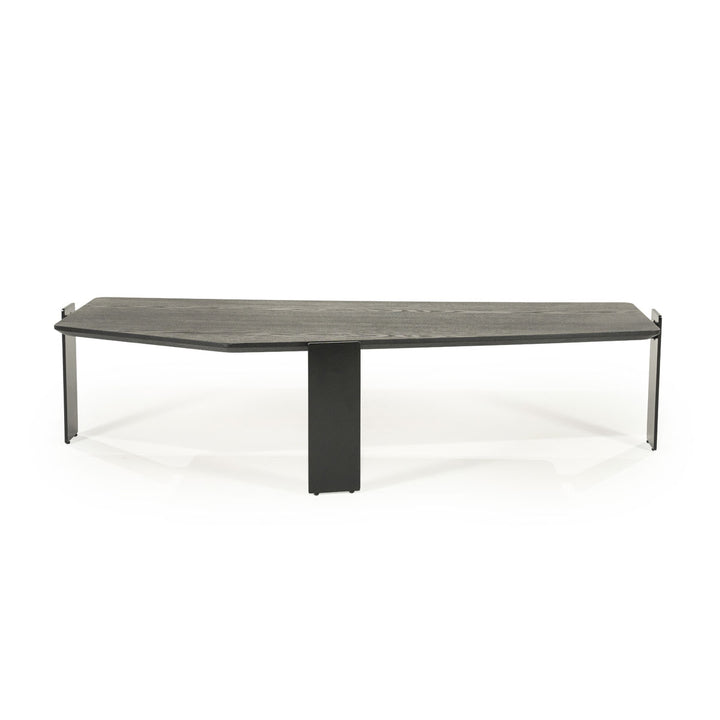 Salontafel Robert – essenhout & ijzer zwart