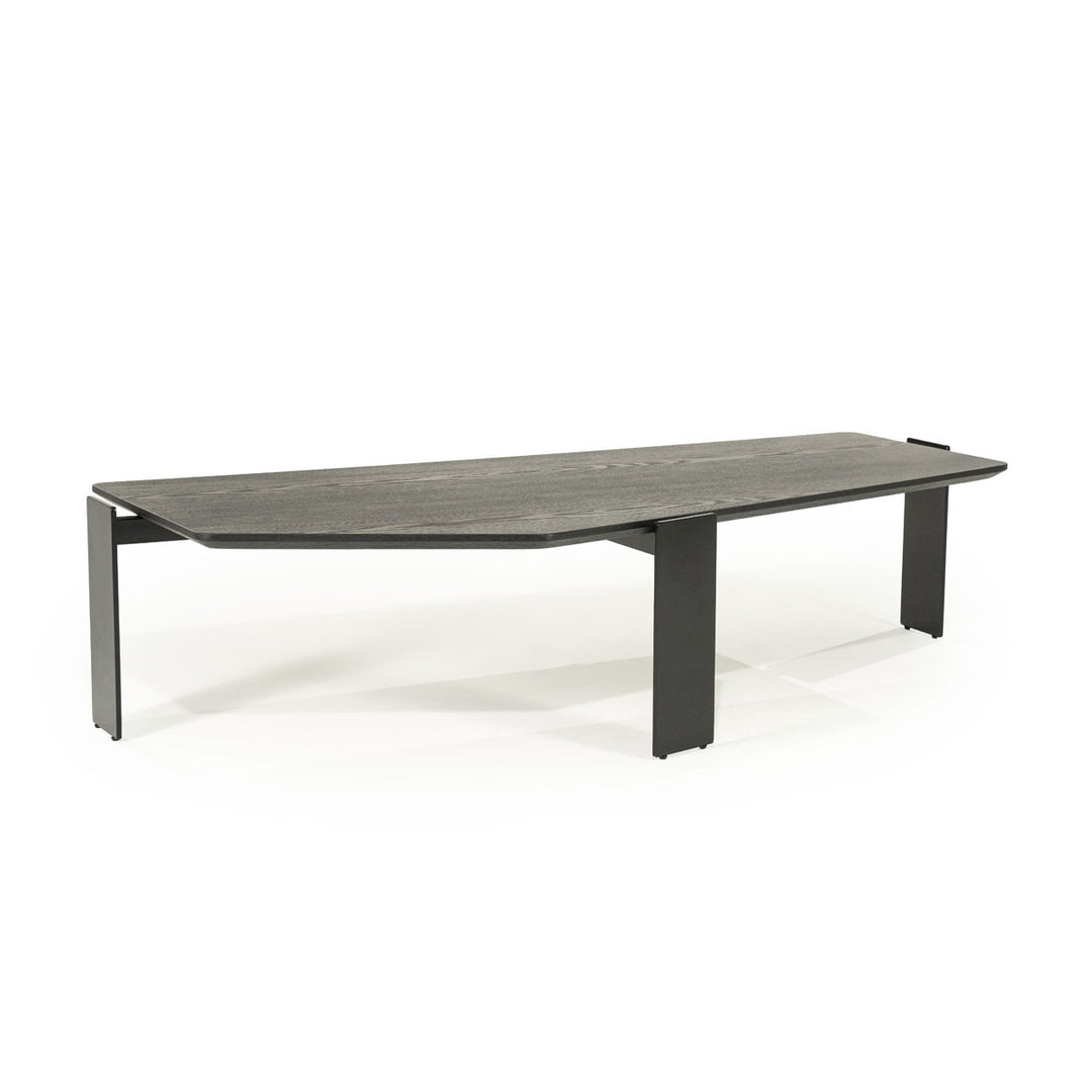 Salontafel Robert – essenhout & ijzer zwart