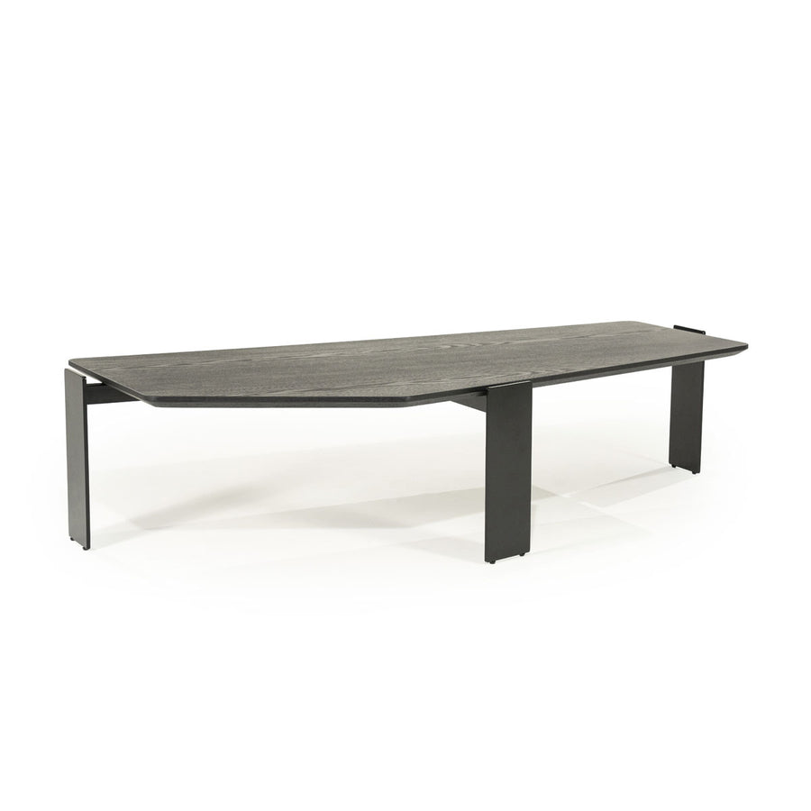 Salontafel Robert – essenhout & ijzer zwart