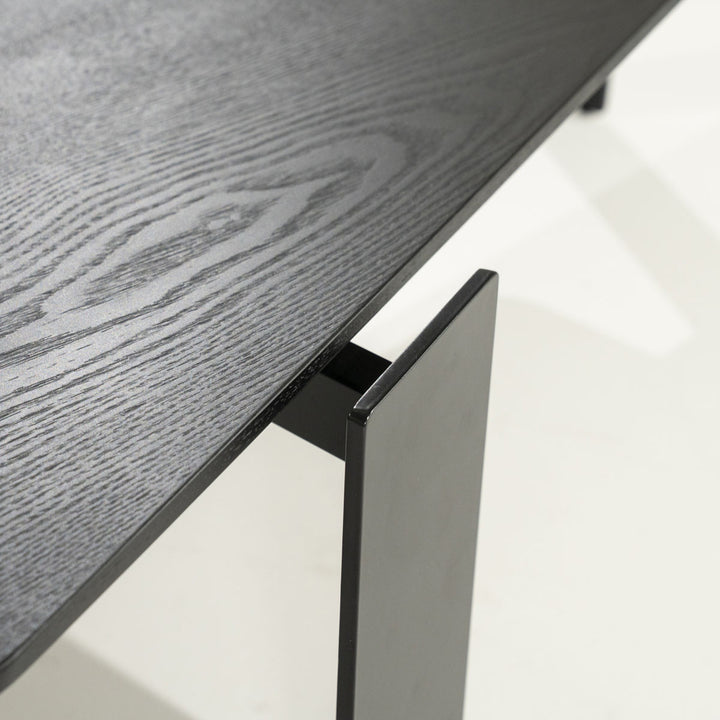 Salontafel Robert – essenhout & ijzer zwart