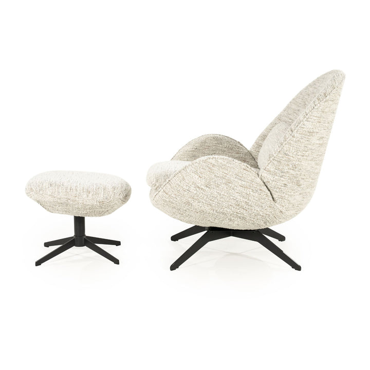 Fauteuil Ryan – stof & metaal beige zora