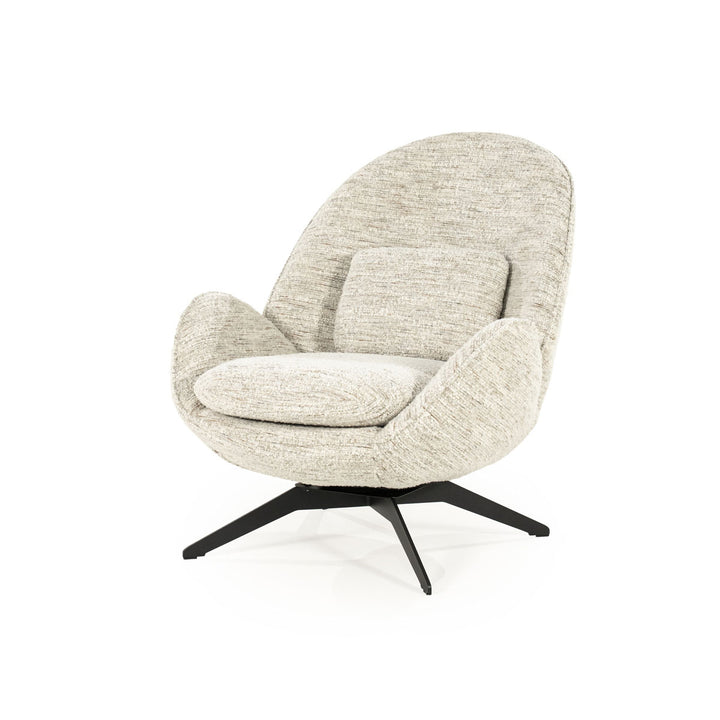 Fauteuil Ryan – stof & metaal beige zora