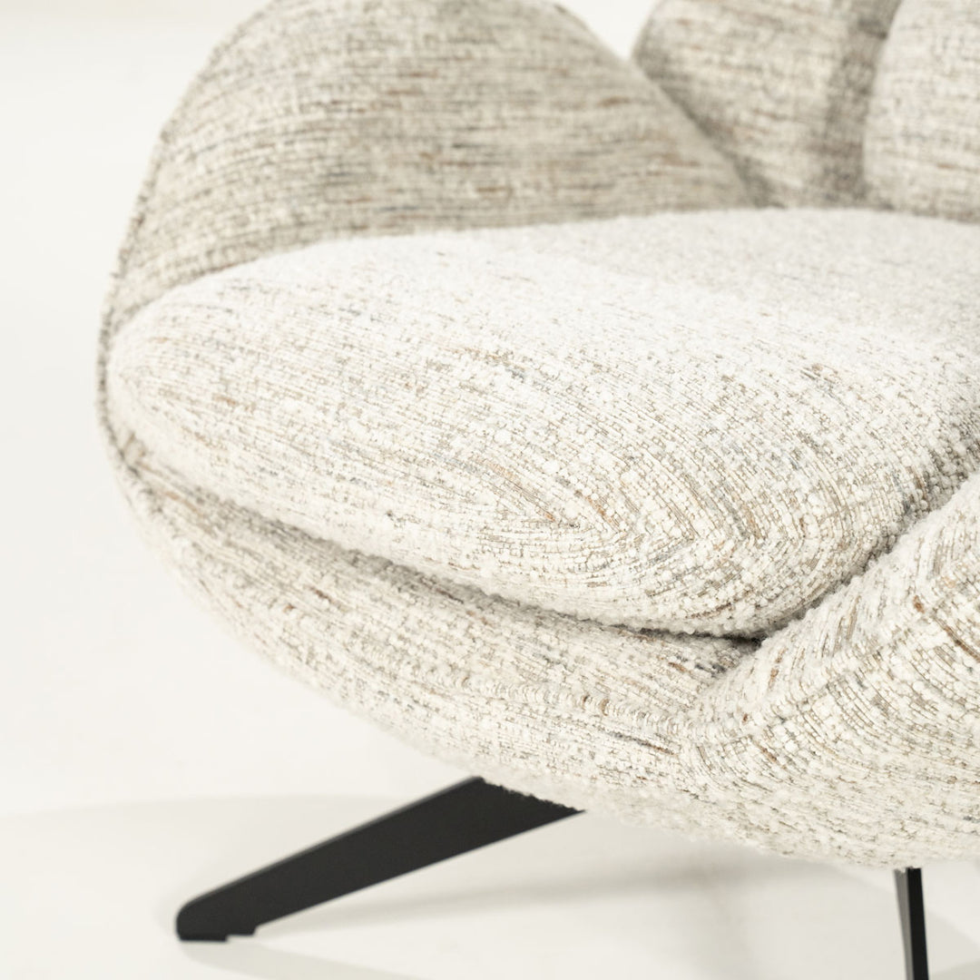 Fauteuil Ryan – stof & metaal beige zora