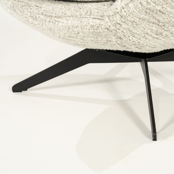 Fauteuil Ryan – stof & metaal beige zora
